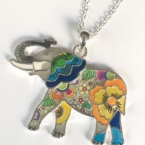 Flower Elephant Necklace